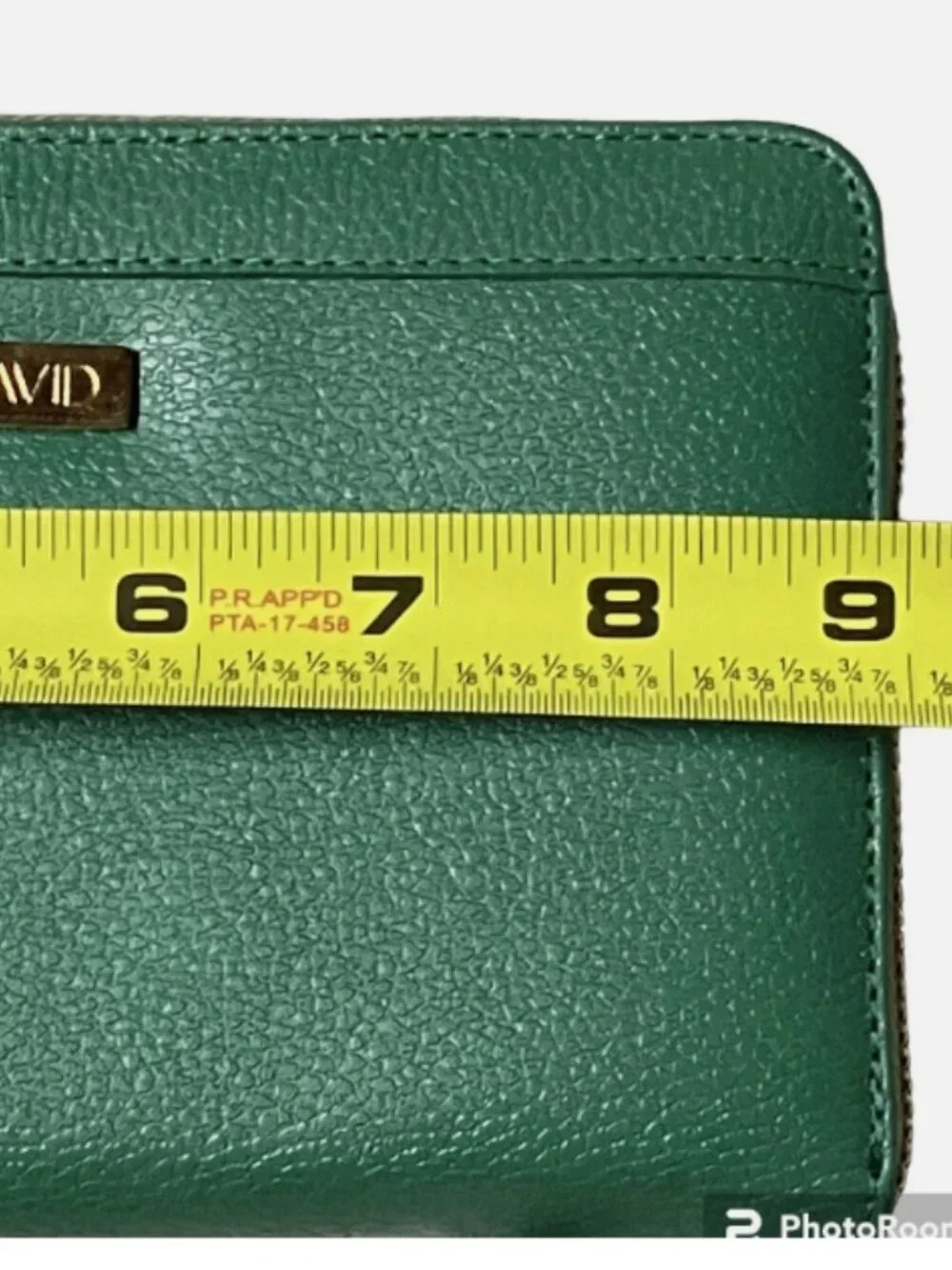 SANDRA CADAVID CHRISTINA LUXURY EMERALD GREEN LEATHER WRISTLET WALLET